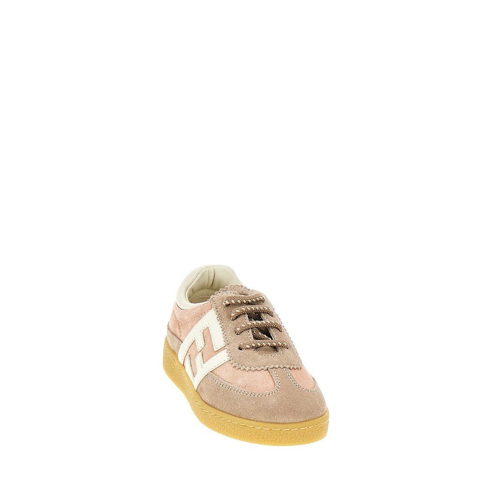 Leather sneakers with FF logo