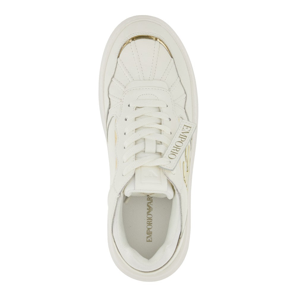 Sneakers in pelle con logo Eagle