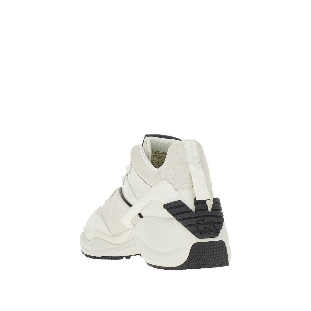 Sneakers in pelle e suede con dettaglio Eagle