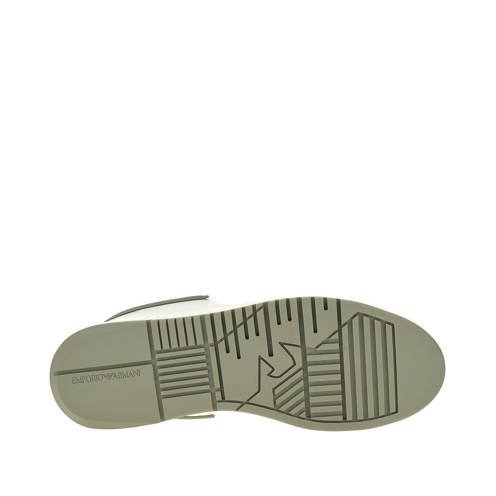 Sneakers in pelle con spoiler in gomma