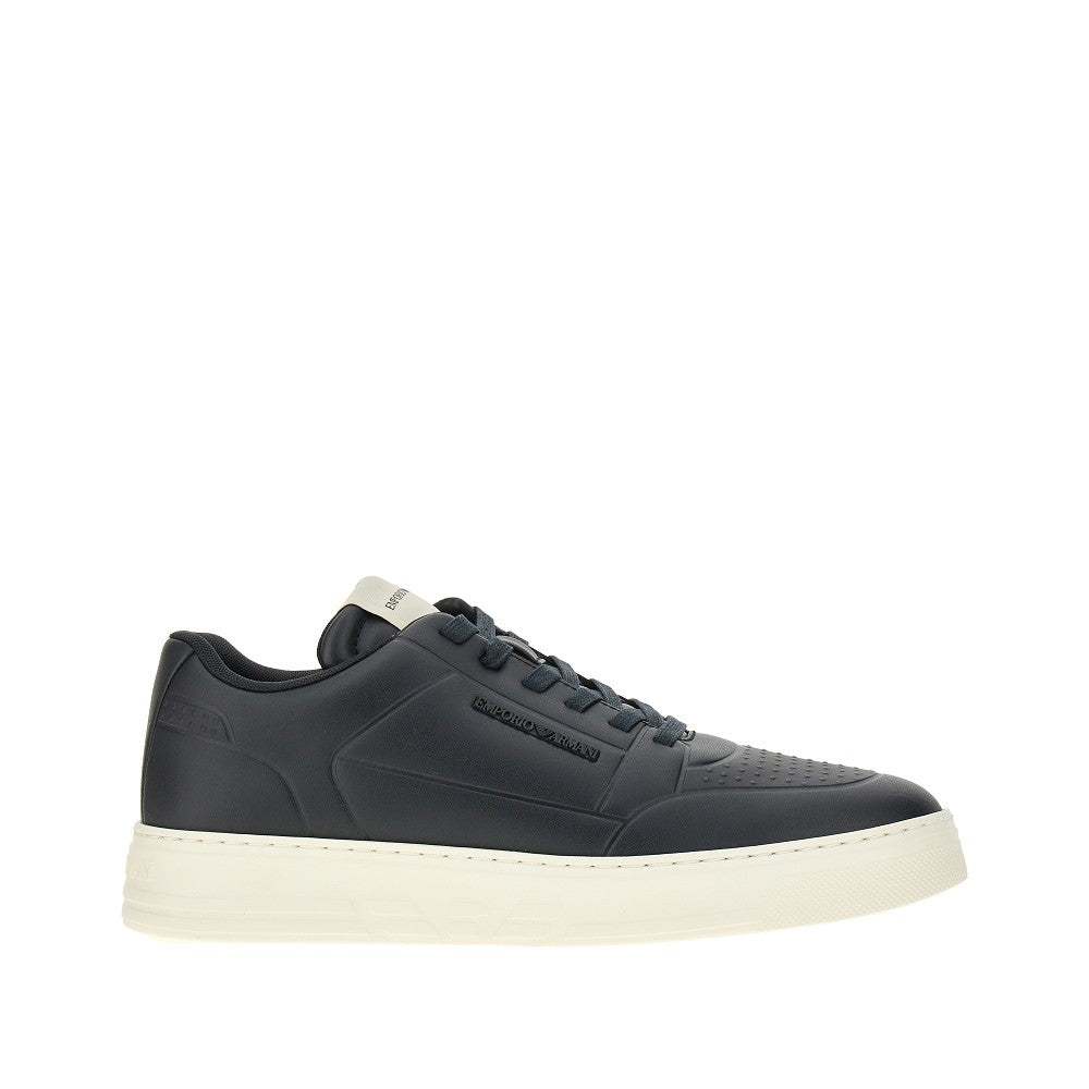 Coated leather sneakers