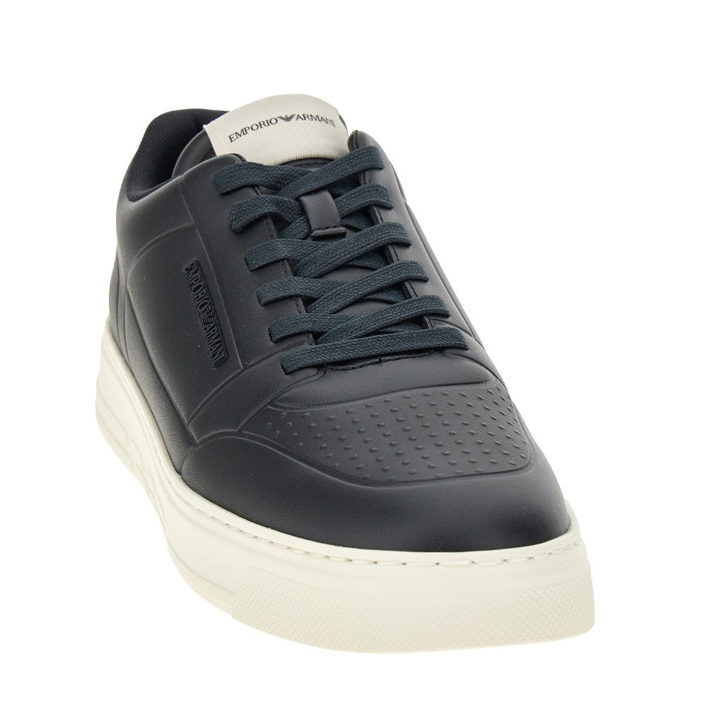 Sneakers in pelle spalmata