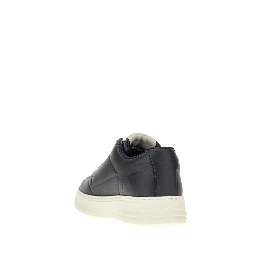 Coated leather sneakers