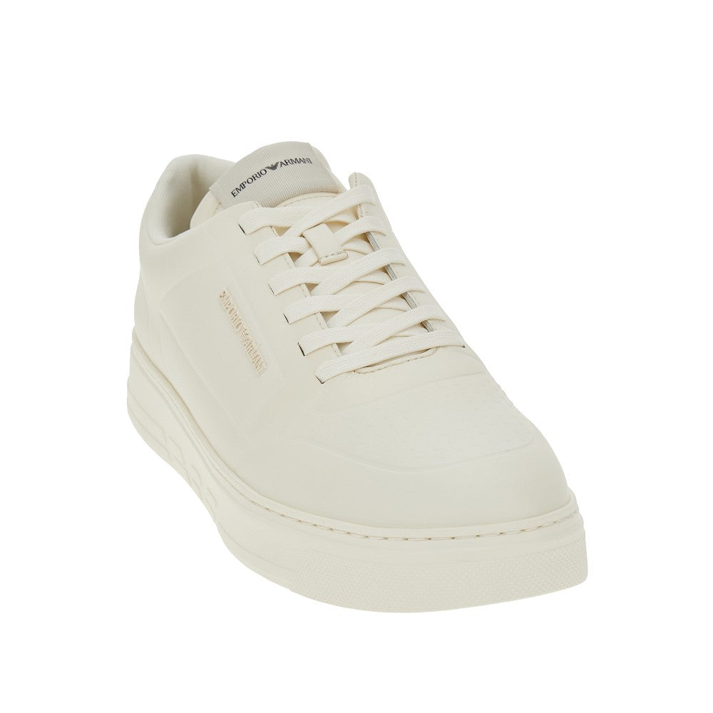 Sneakers in pelle spalmata