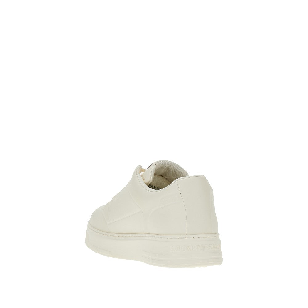 Sneakers in pelle spalmata