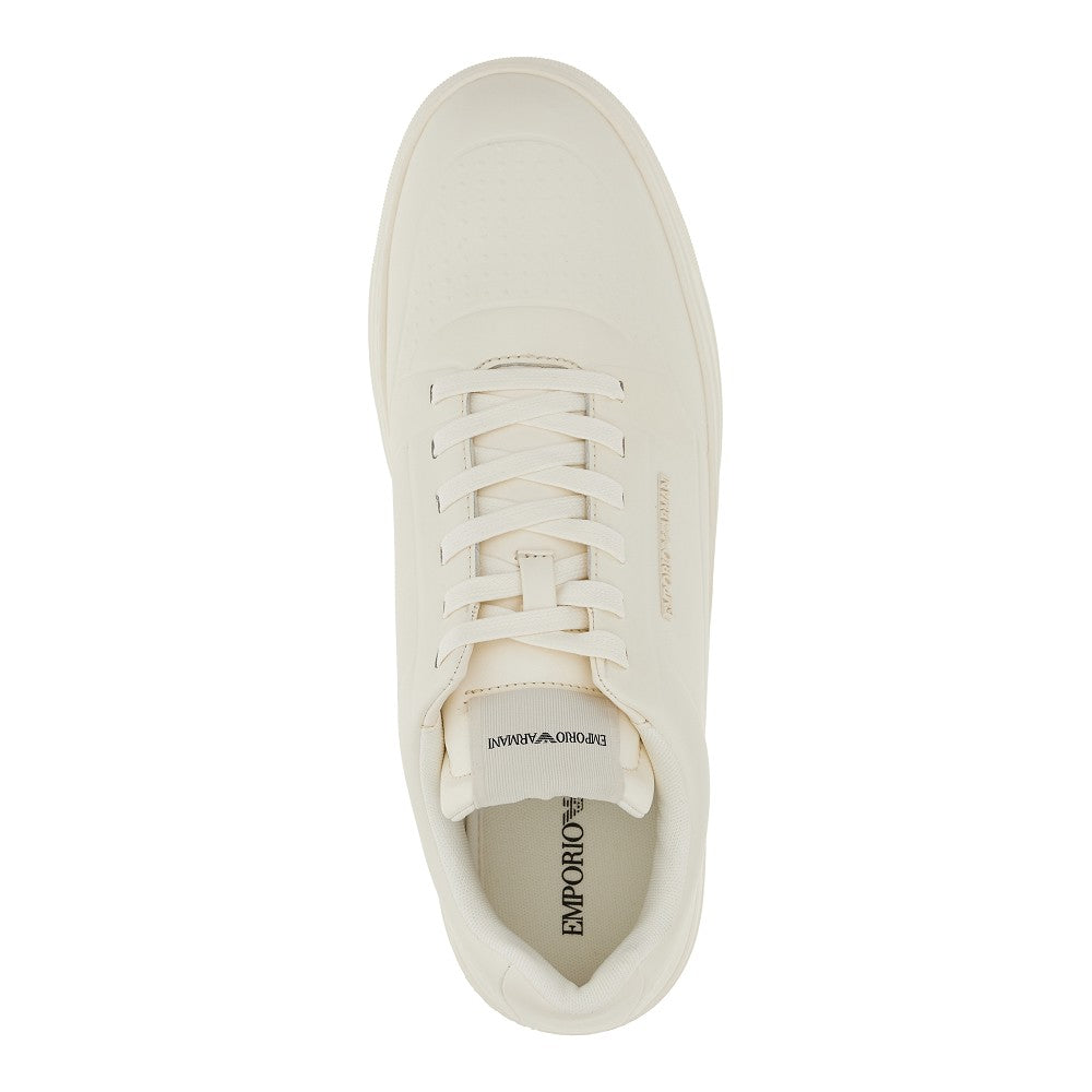 Sneakers in pelle spalmata