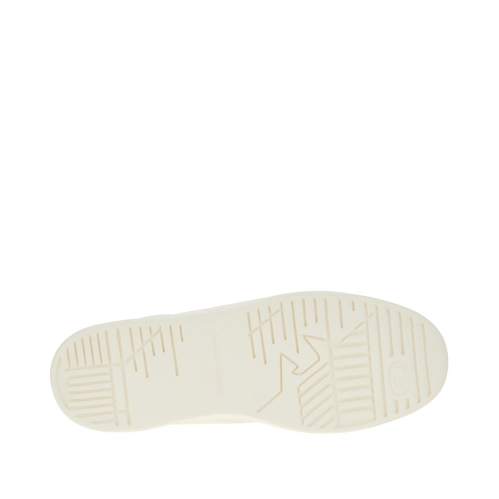 Sneakers in pelle spalmata