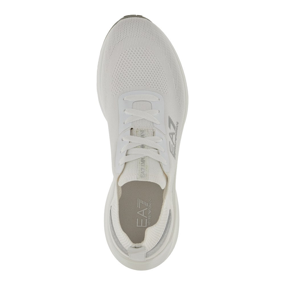 Sneakers in maglia tecnica con logo EA7