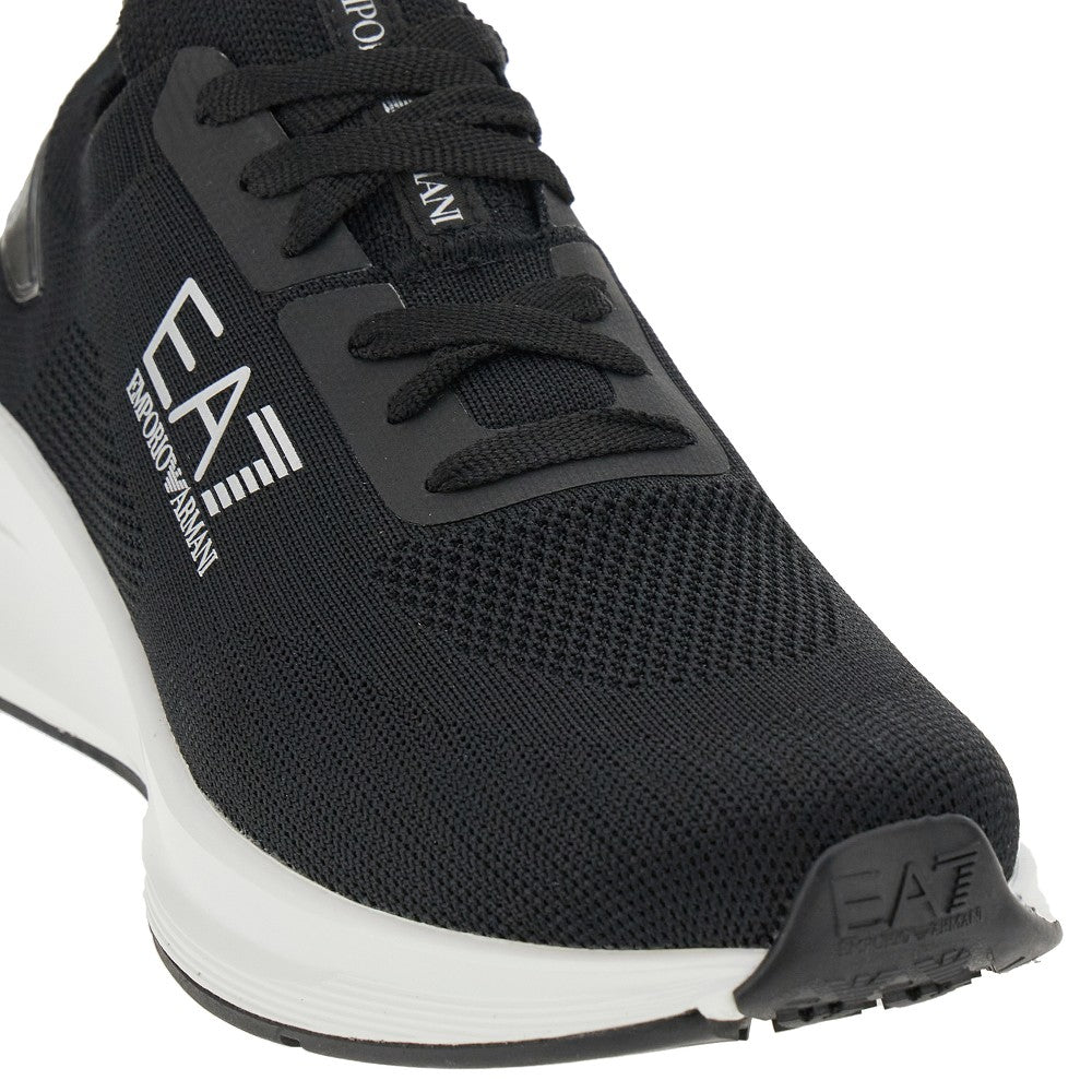 Sneakers in maglia tecnica con logo EA7