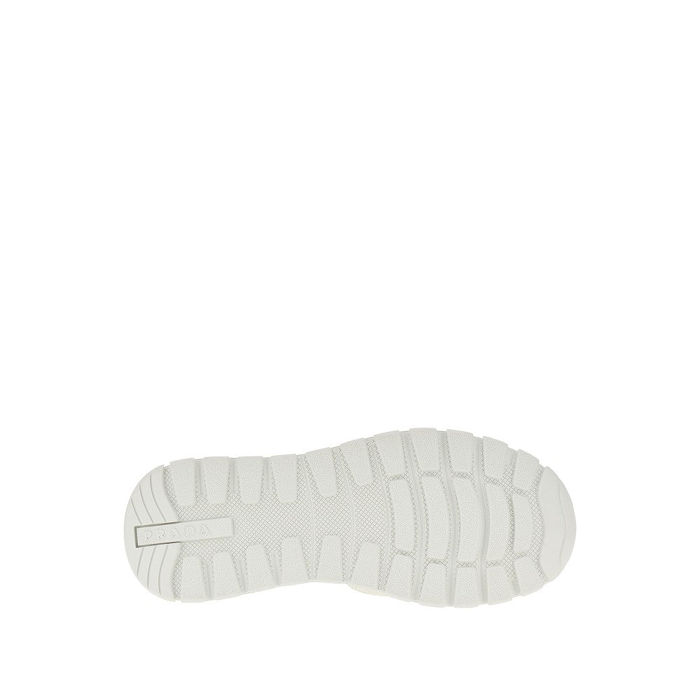 Re-Nylon and suede leather sneakers
