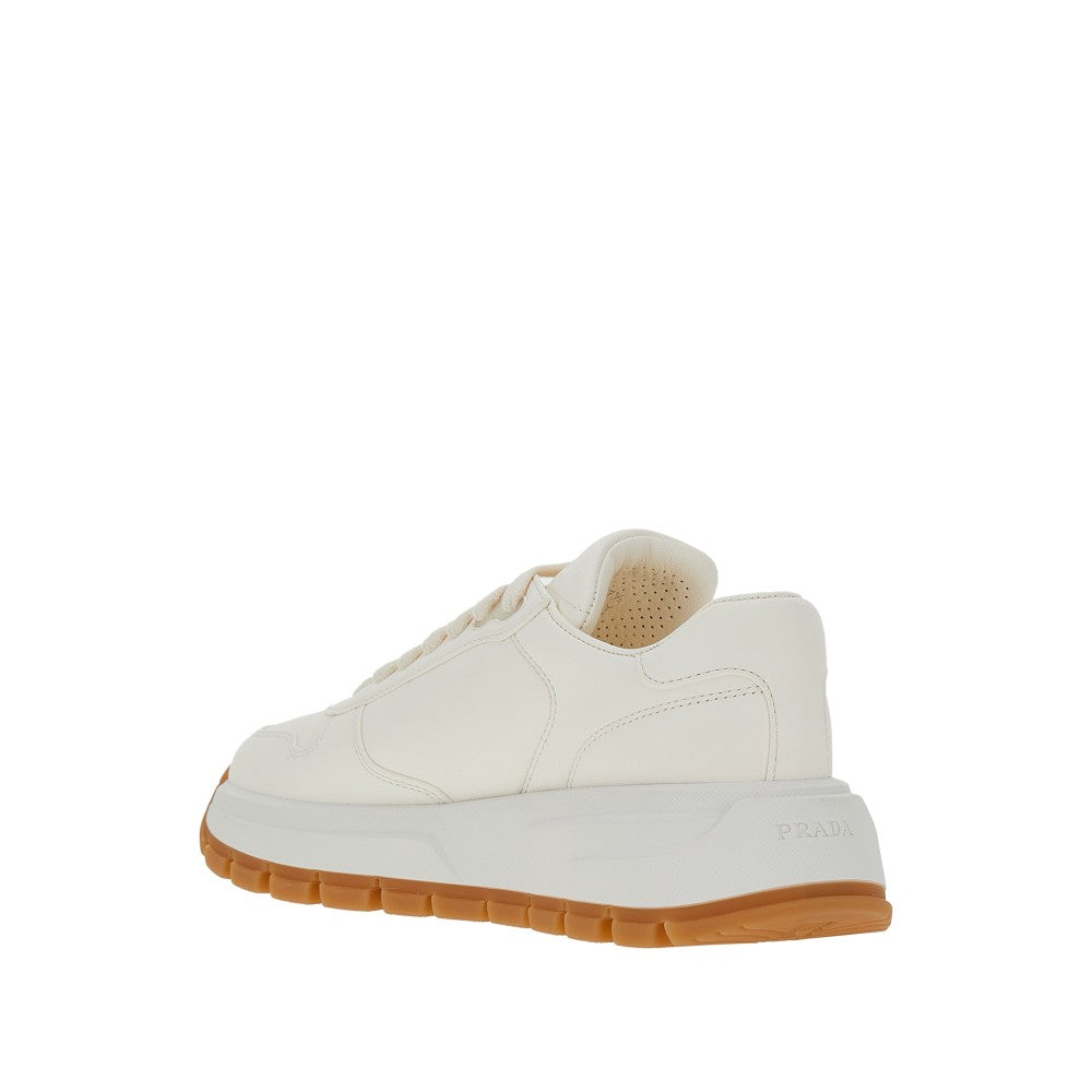 Nappa leather sneakers with triangle logo