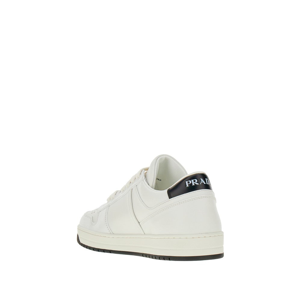 Leather sneakers with triangle logo