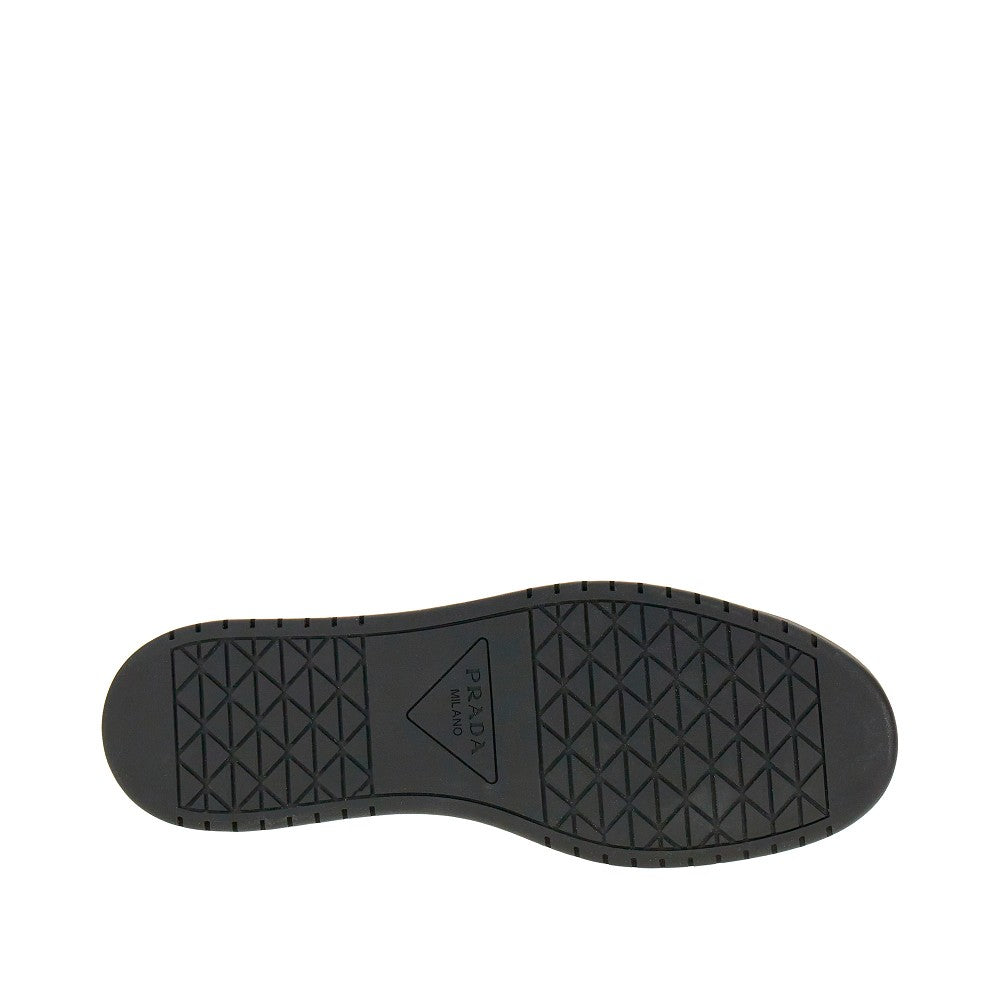 Leather sneakers with triangle logo