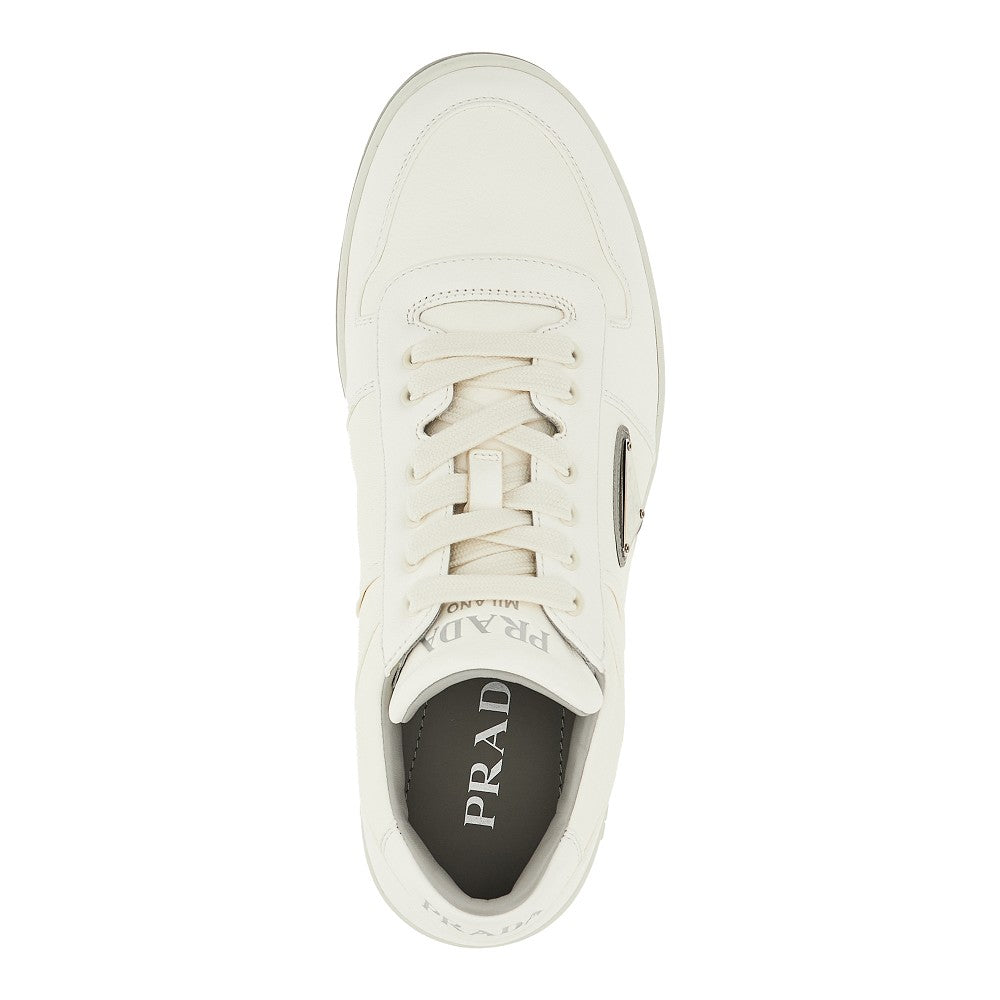 Nappa leather sneakers with triangle logo