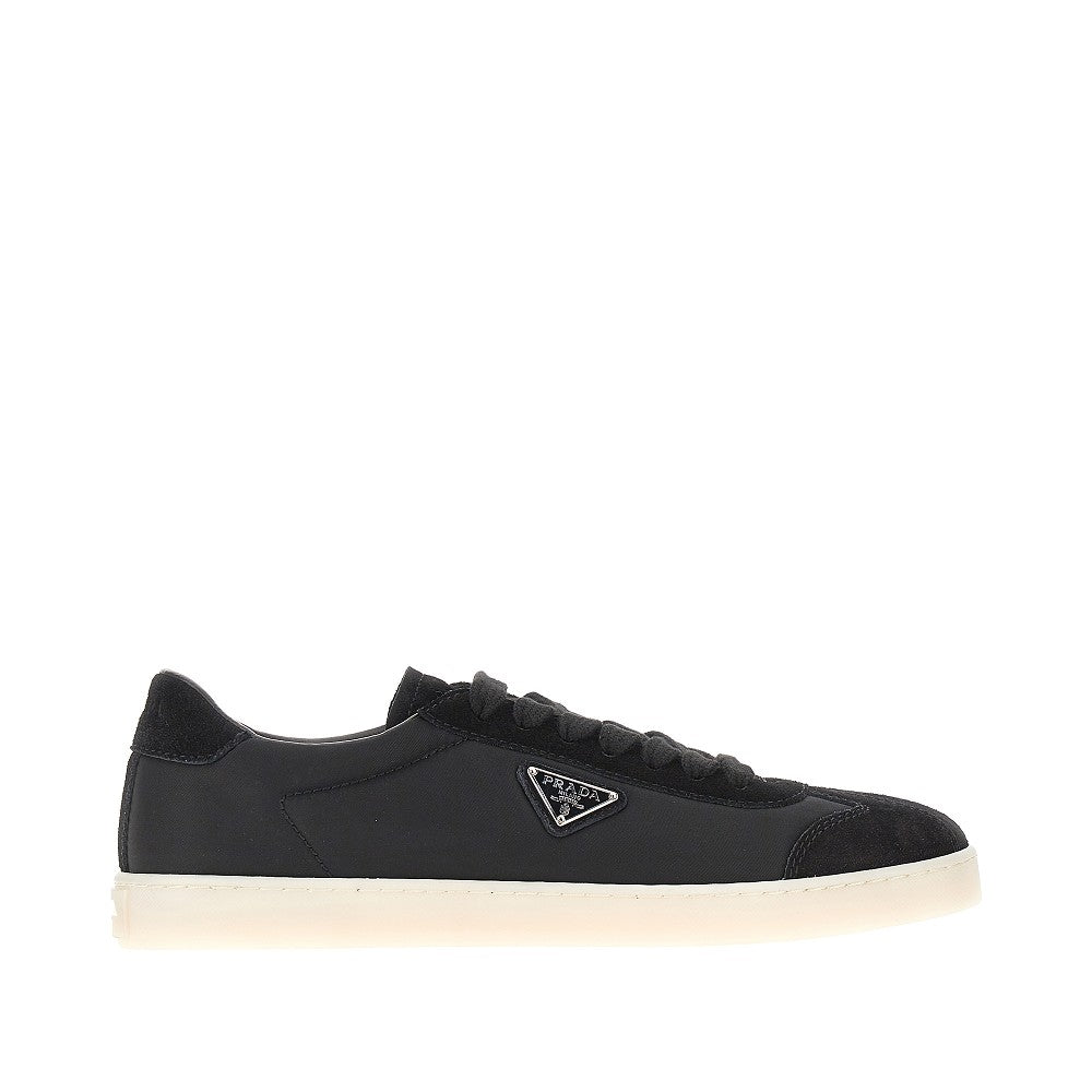 Sneakers in Re-Nylon e pelle scamosciata