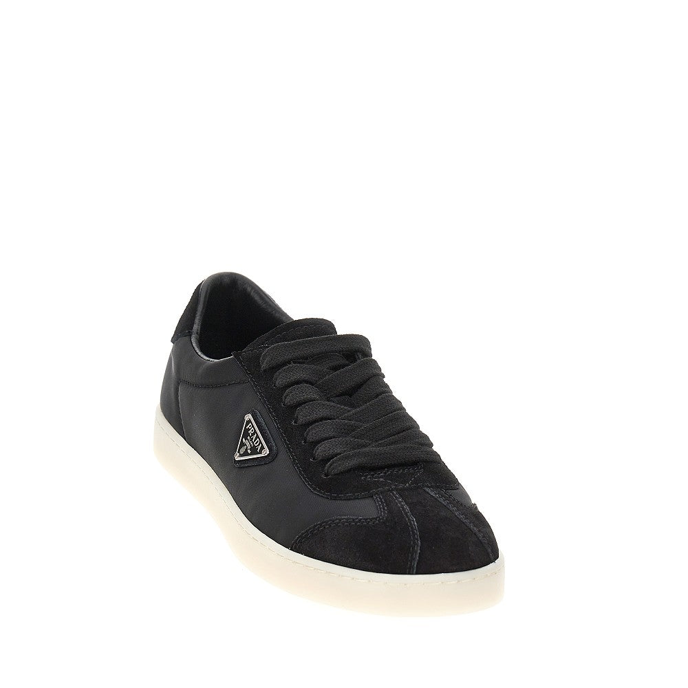 Sneakers in Re-Nylon e pelle scamosciata