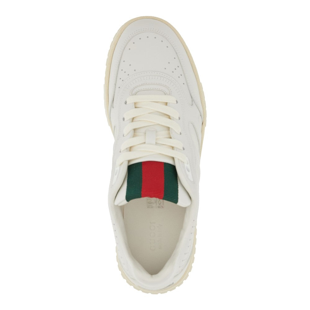 'Gucci Re-Web' leather sneakers