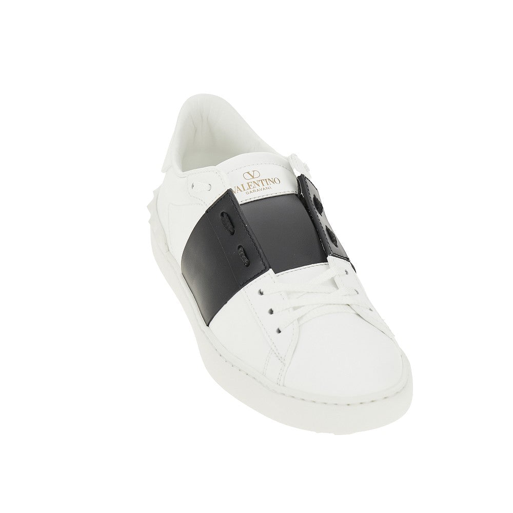Smooth leather 'Open' sneakers