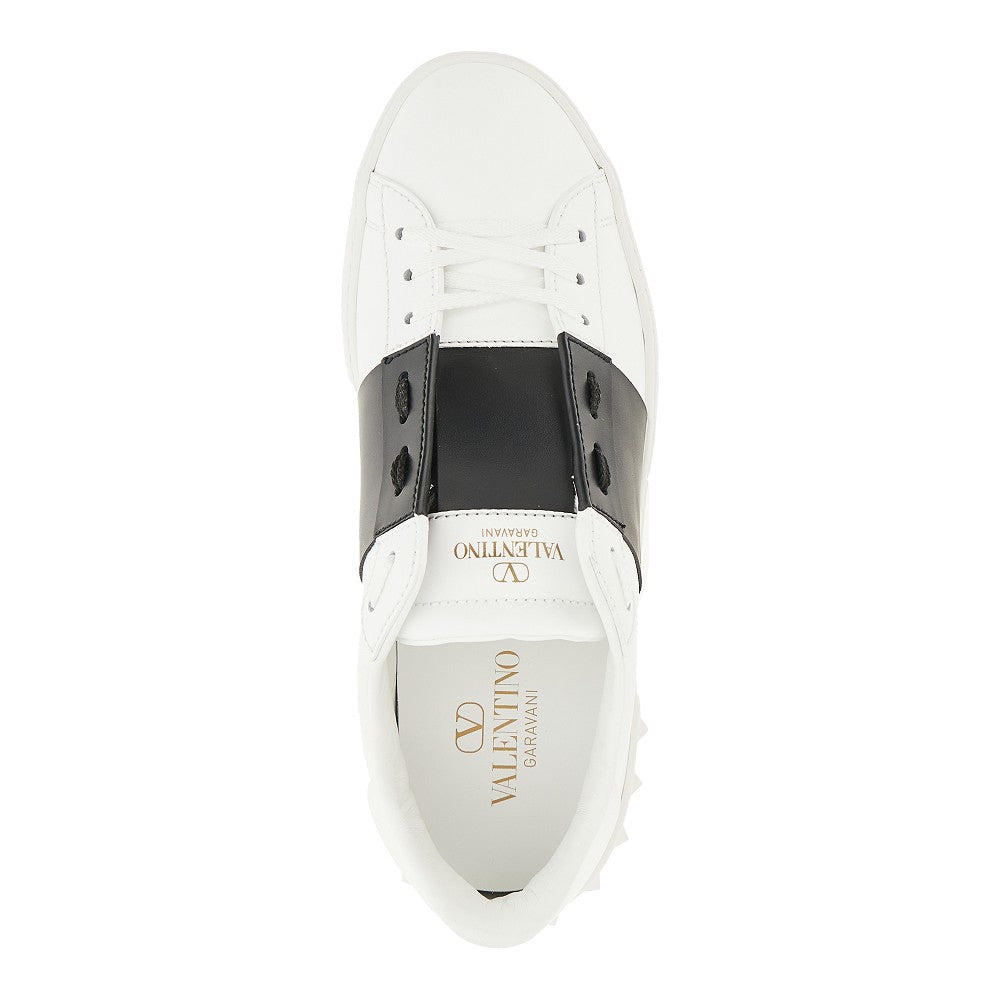 Smooth leather 'Open' sneakers