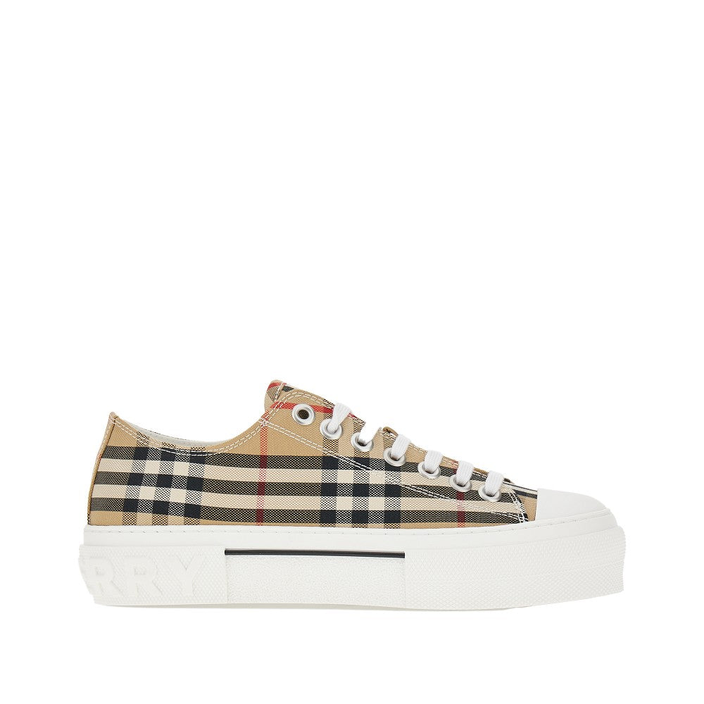 Check cotton sneakers
