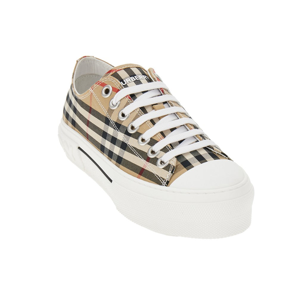 Check cotton sneakers