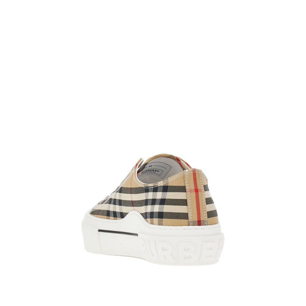 Check cotton sneakers