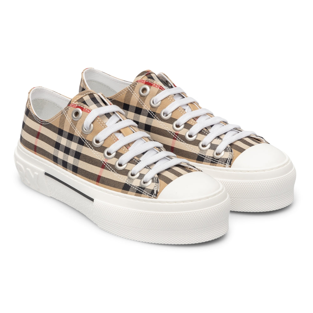 Sneakers in cotone Check