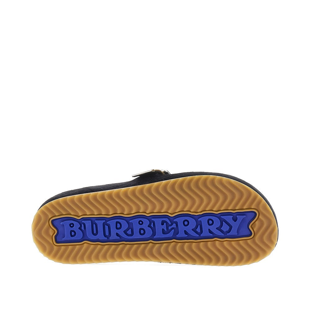 'Urchin' Check suede leather clogs