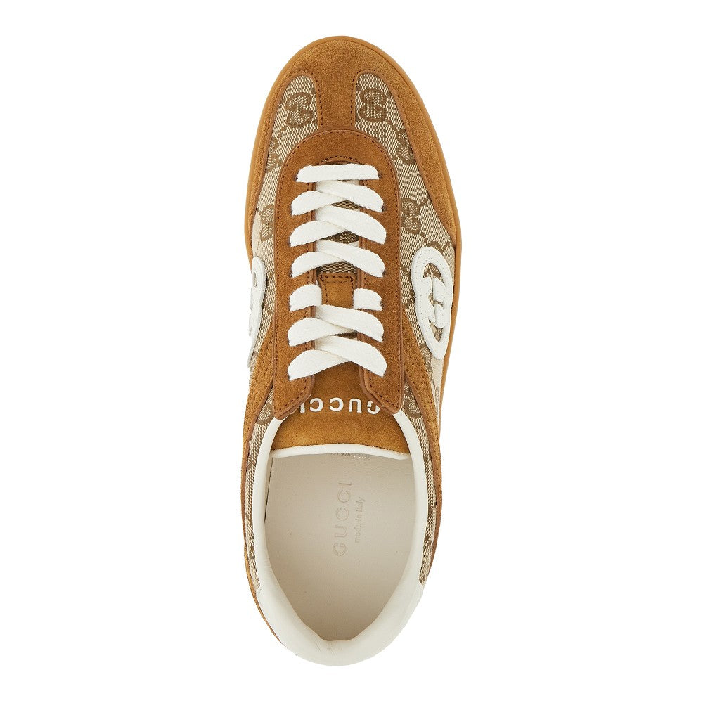 Original GG fabric and suede leather sneakers