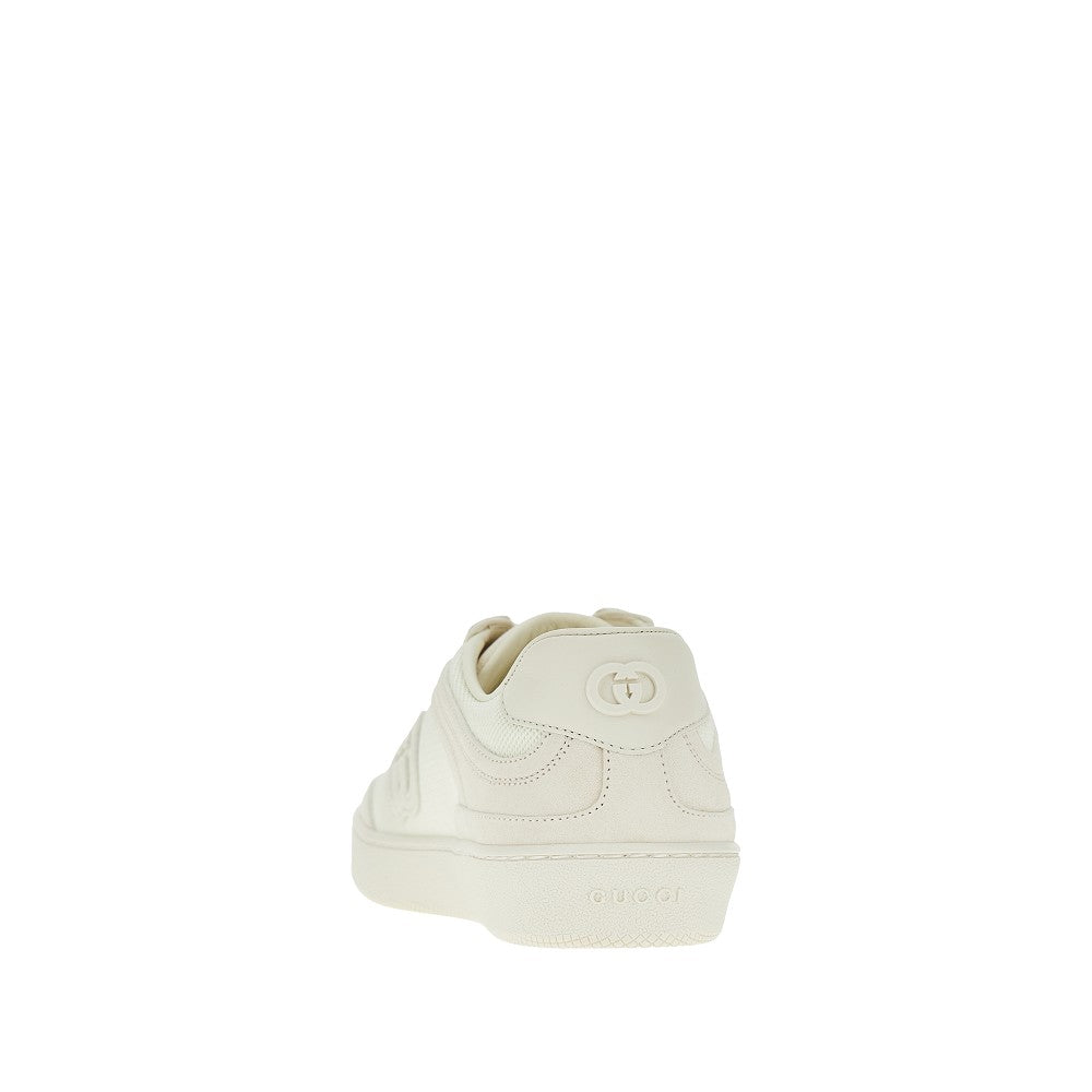 Mesh and suede leather sneakers