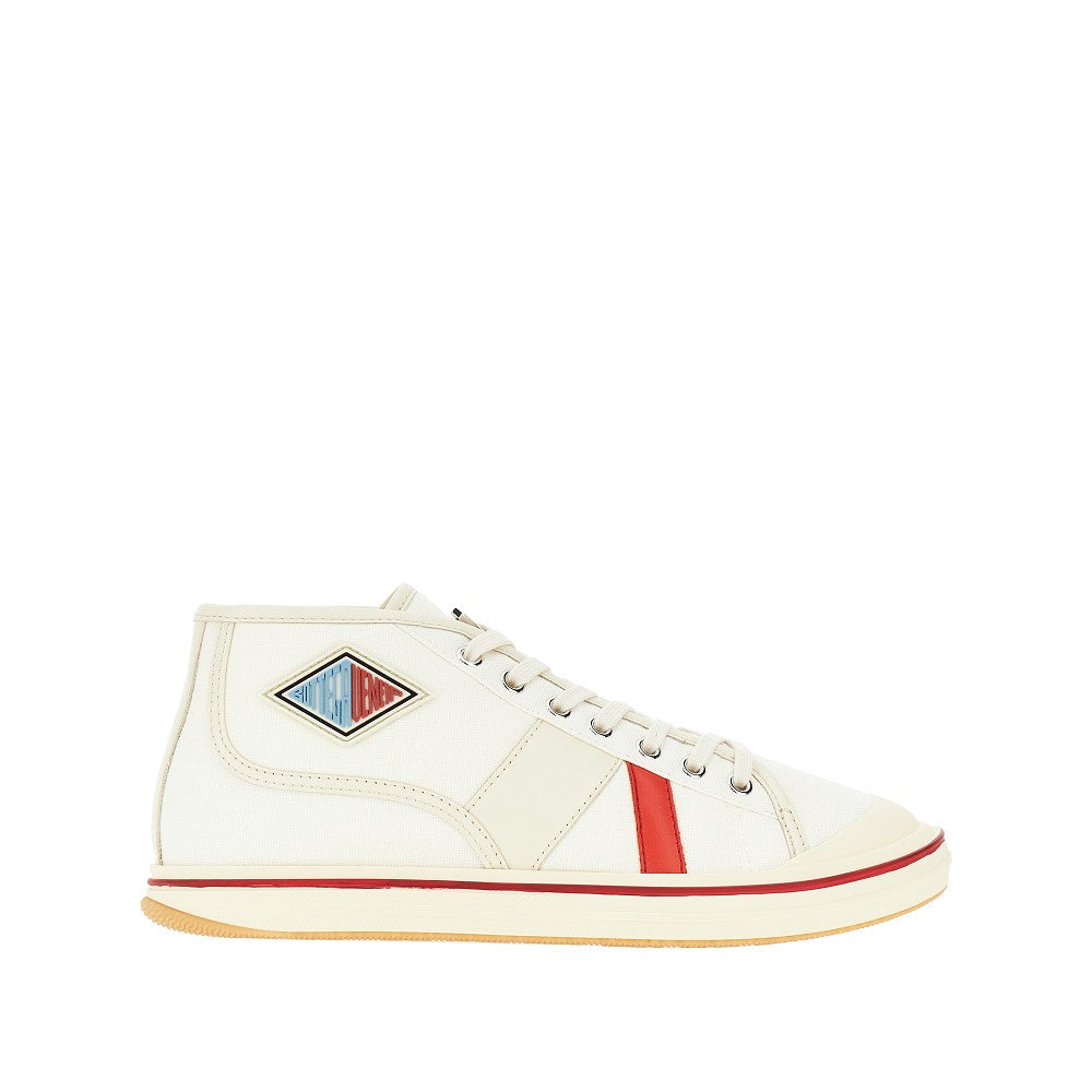 スニーカー Bottega Veneta Ivory Canvas Eliot Sneakers Canvas 'Eliot' sneakers with leather details BOTTEGA VENETA