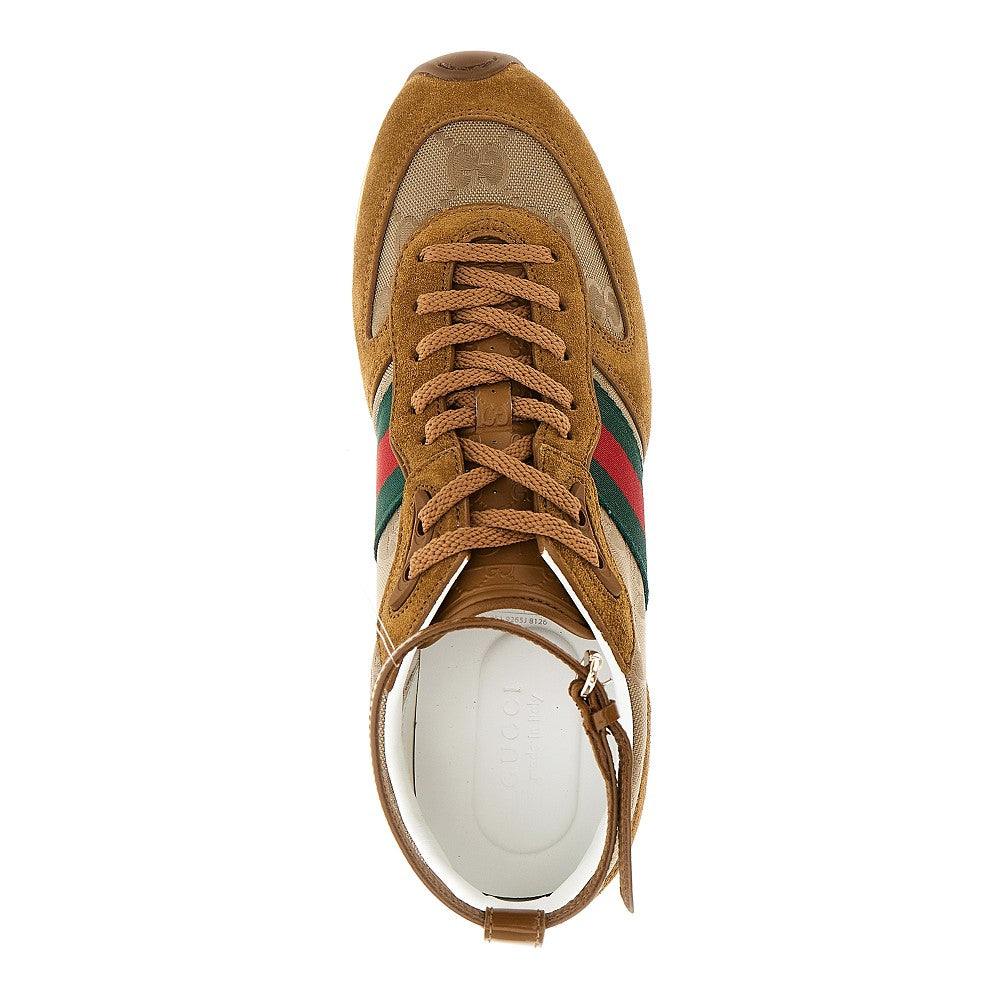 Suede and GG nylon 'Re-Motion' sneakers