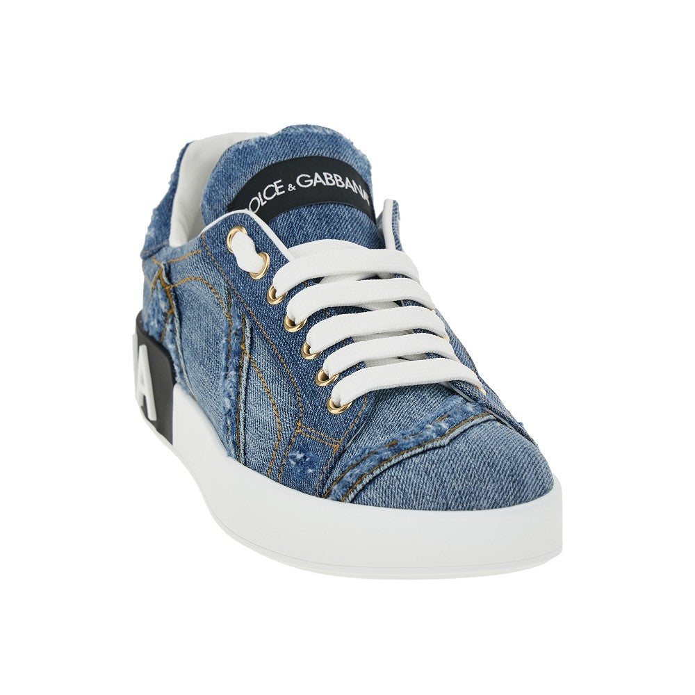 Sneakers 'Portofino' in denim patchwork