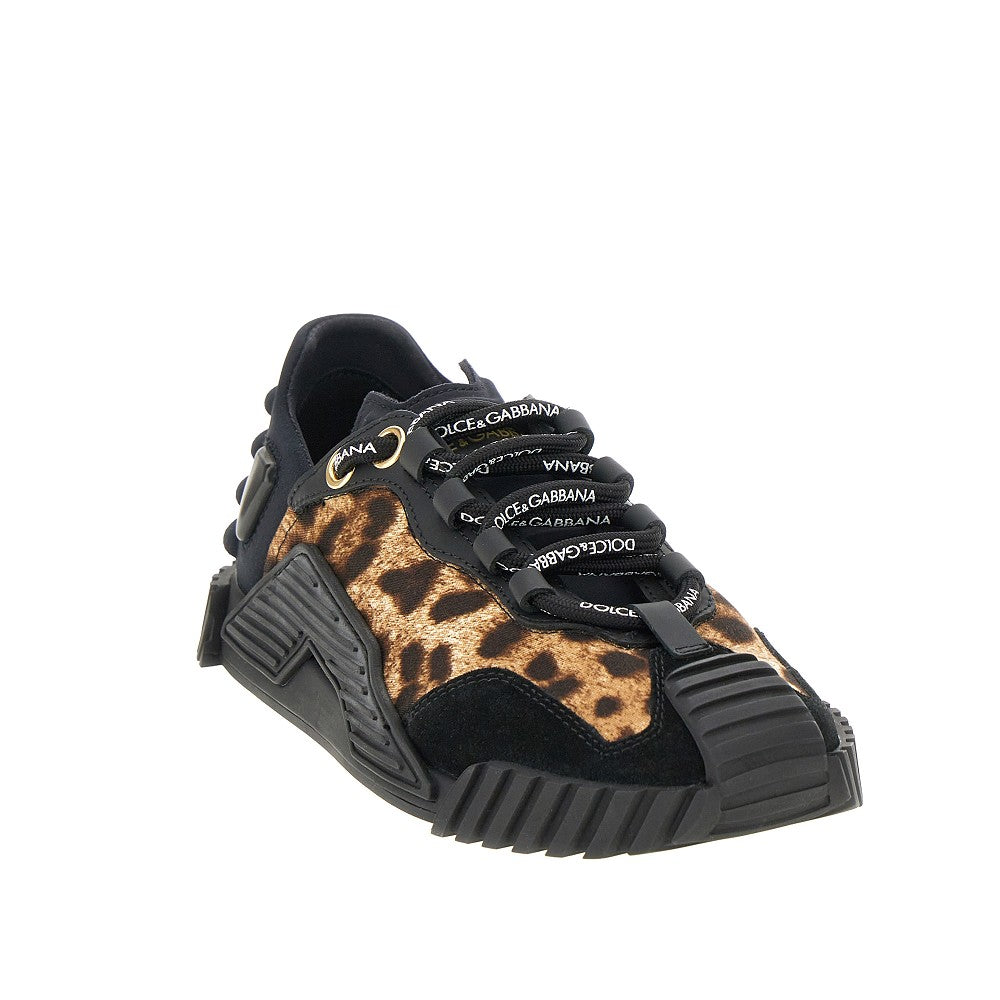 Sneakers NS1 in tessuto leopardato