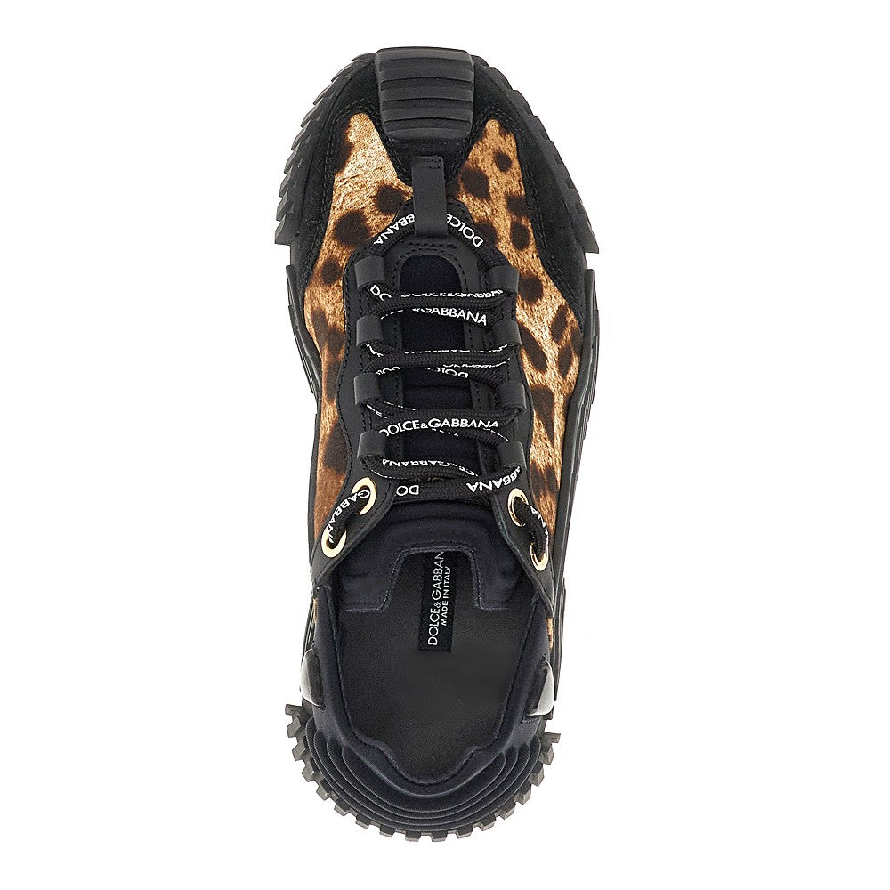Sneakers NS1 in tessuto leopardato