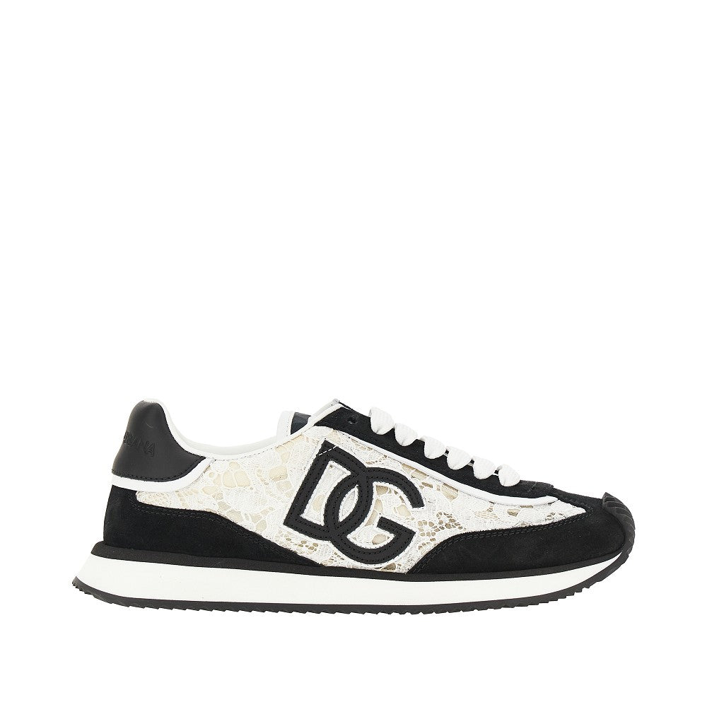 Lace and suede leather 'DG Aria' sneakers