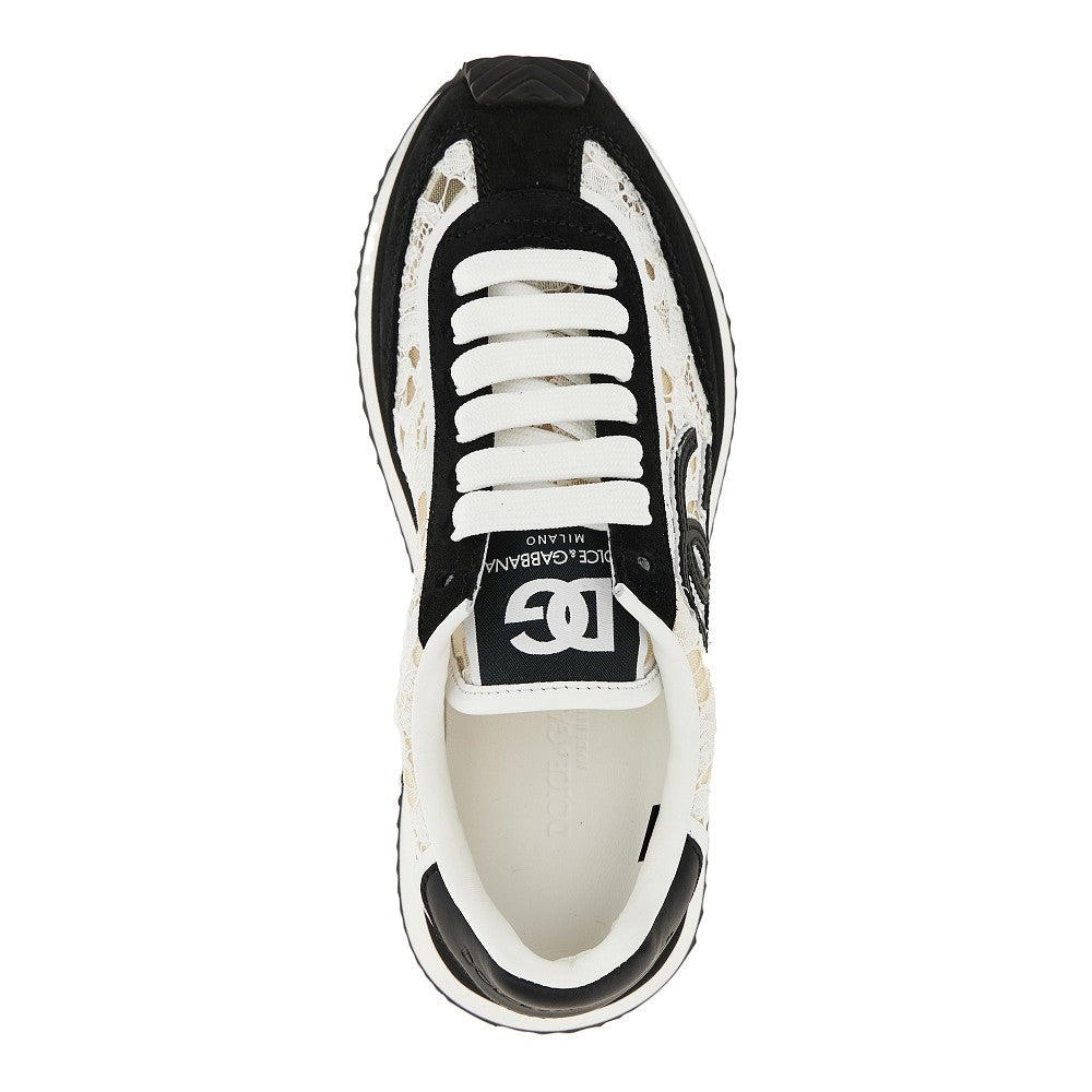 Lace and suede leather 'DG Aria' sneakers