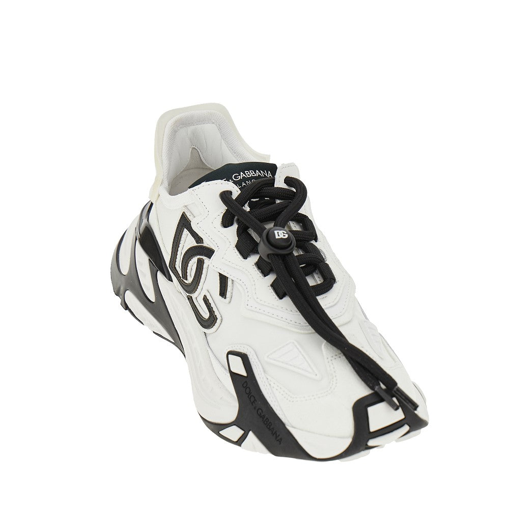 Leather and viscose 'Day Faster' sneakers