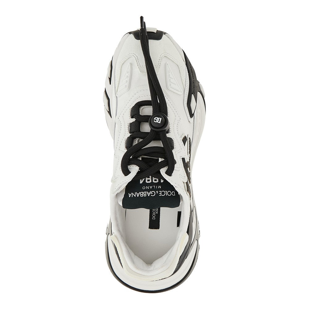 Leather and viscose 'Day Faster' sneakers