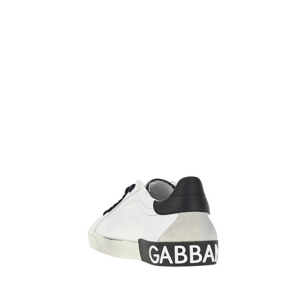 Sneakers Portofino Vintage in pelle con patch