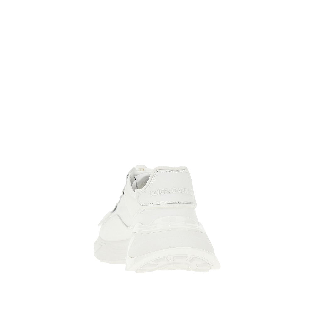 'Day Faster' leather and fabric sneakers
