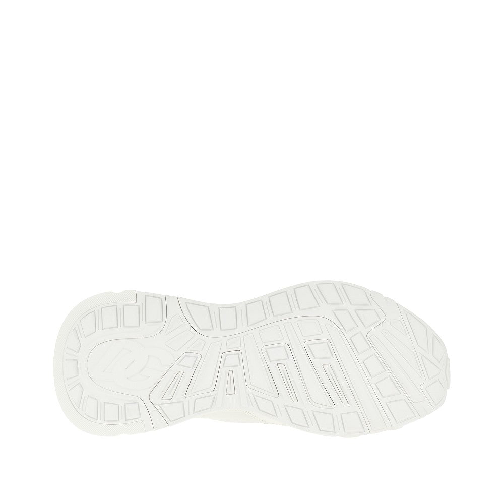 'Day Faster' leather and fabric sneakers