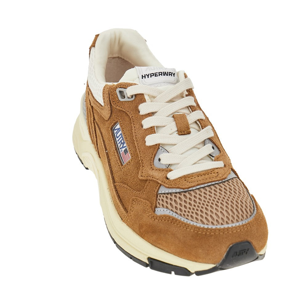 'Hyperway' suede leather and mesh sneakers