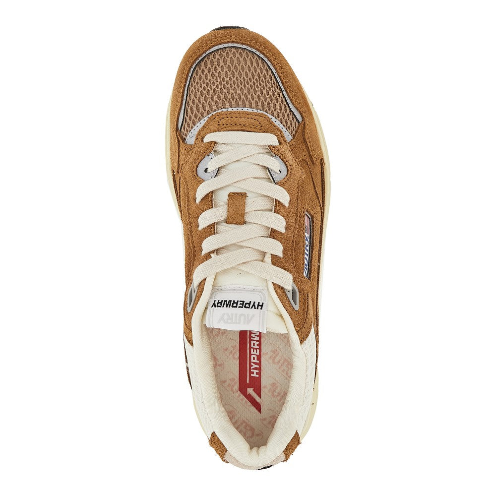 'Hyperway' suede leather and mesh sneakers