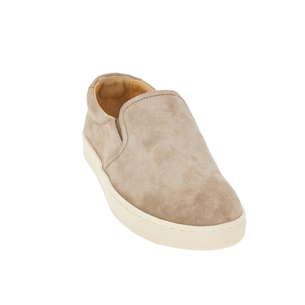 Suede leather slip-on shoes