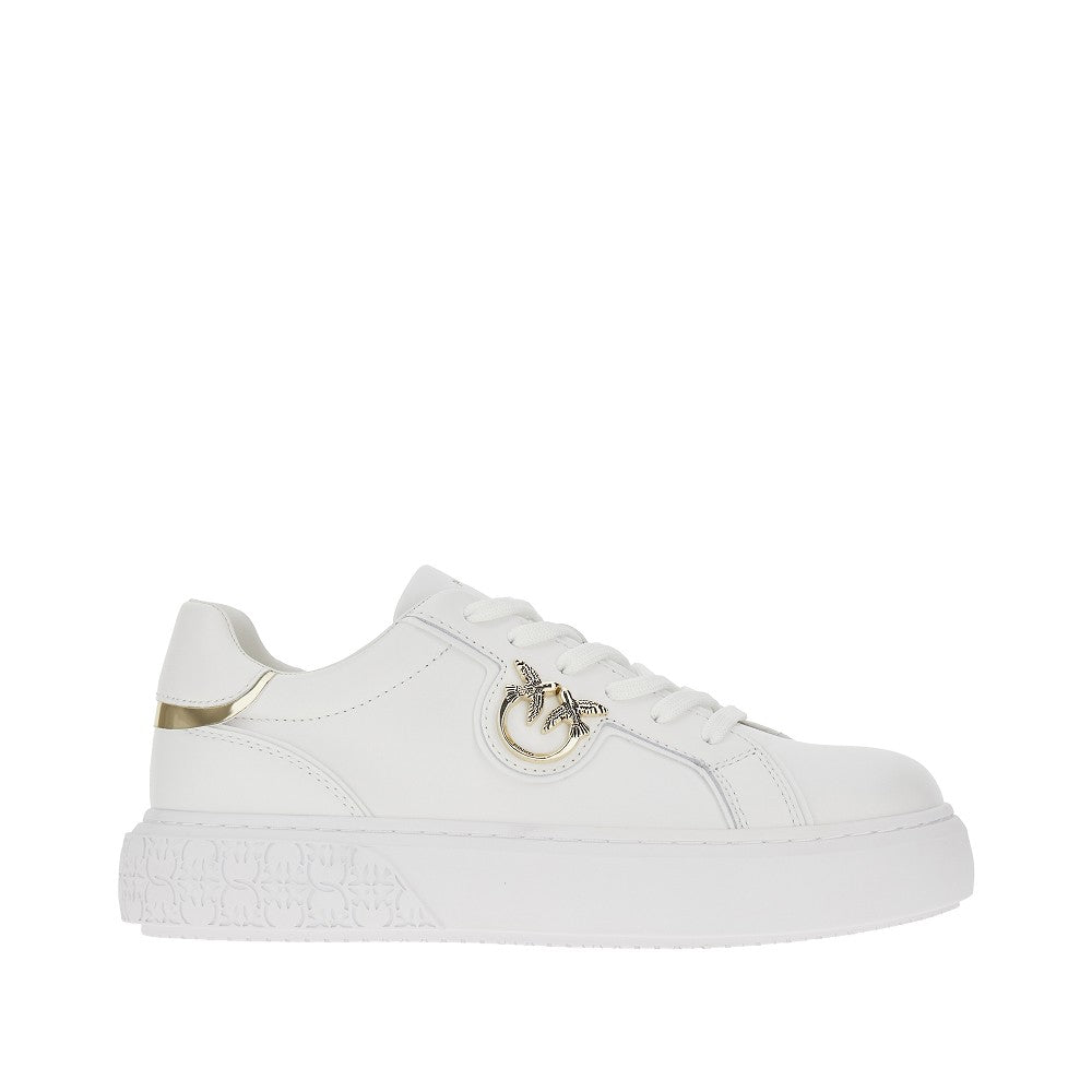 Leather sneakers with Love Birds detail
