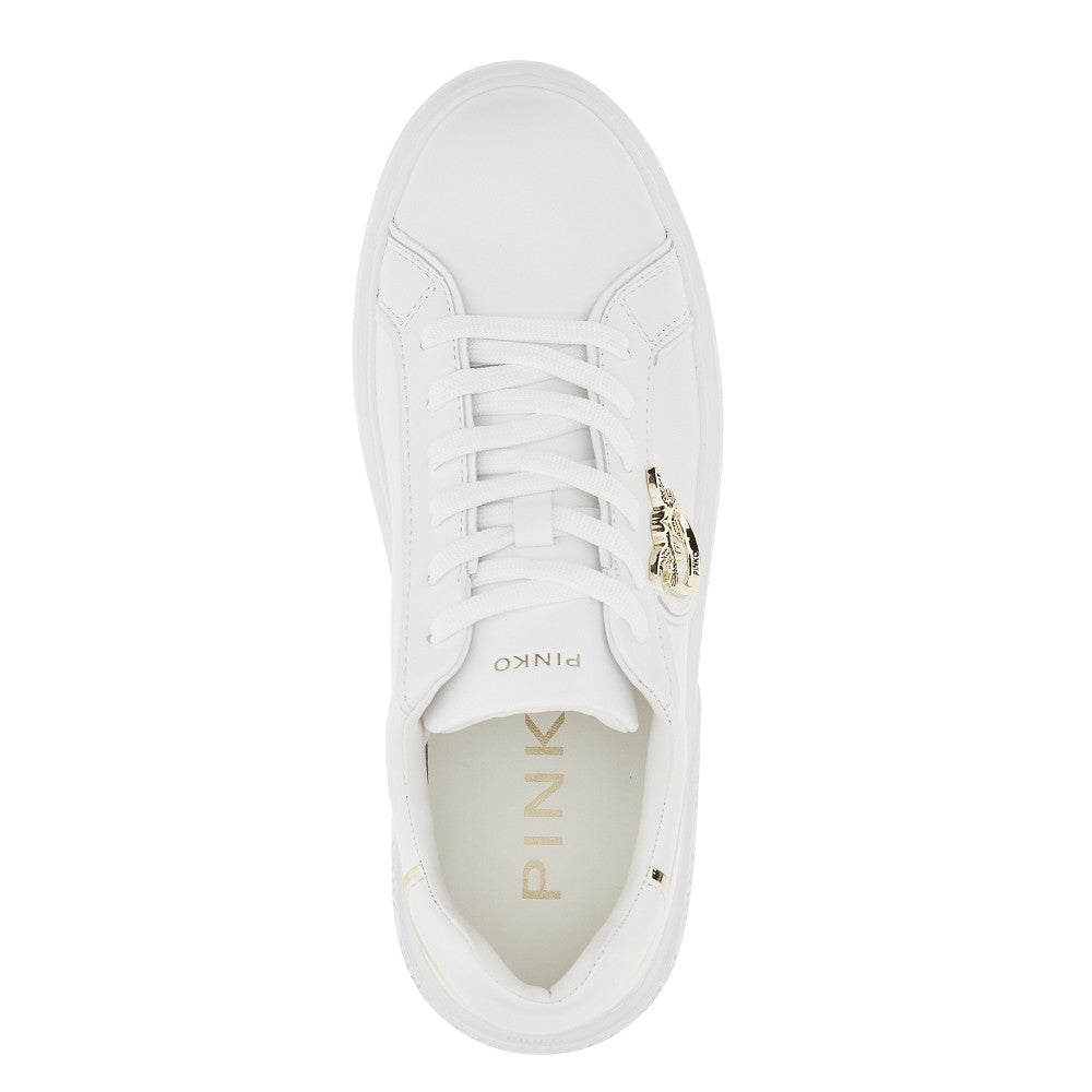 Leather sneakers with Love Birds detail