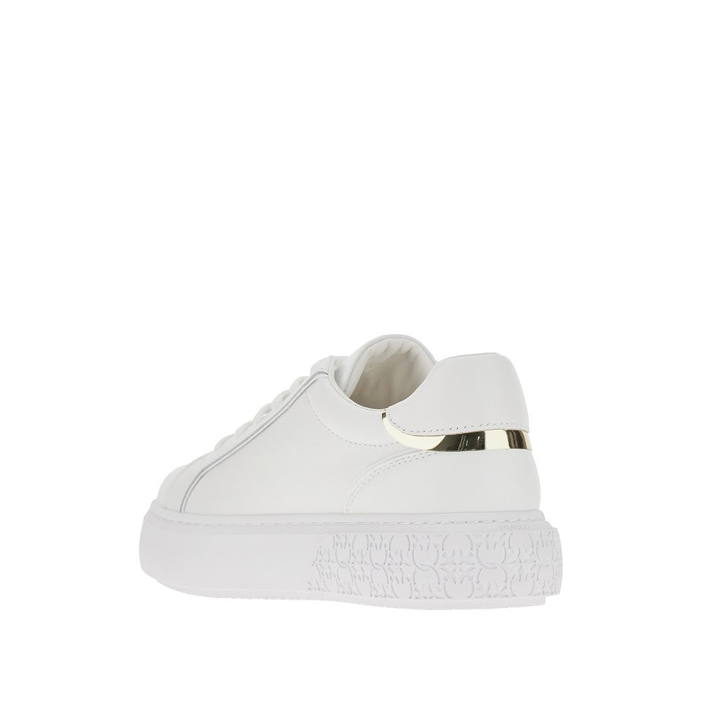 Leather sneakers with Love Birds detail