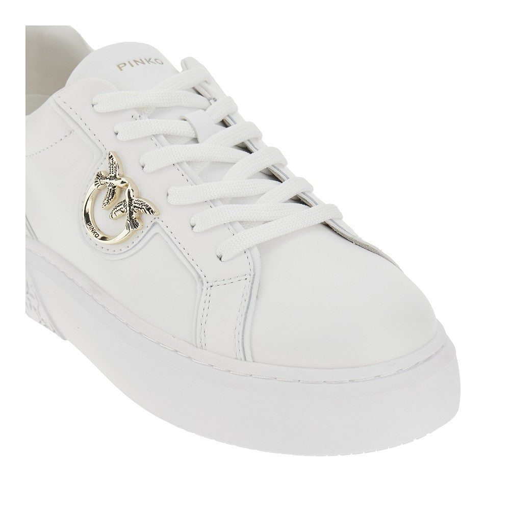 Leather sneakers with Love Birds detail