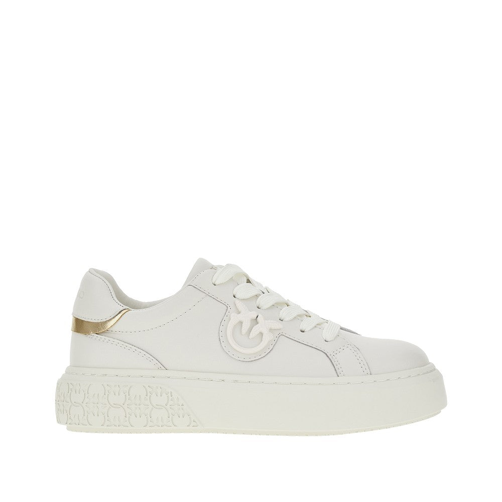 Leather sneakers with Love Birds detail
